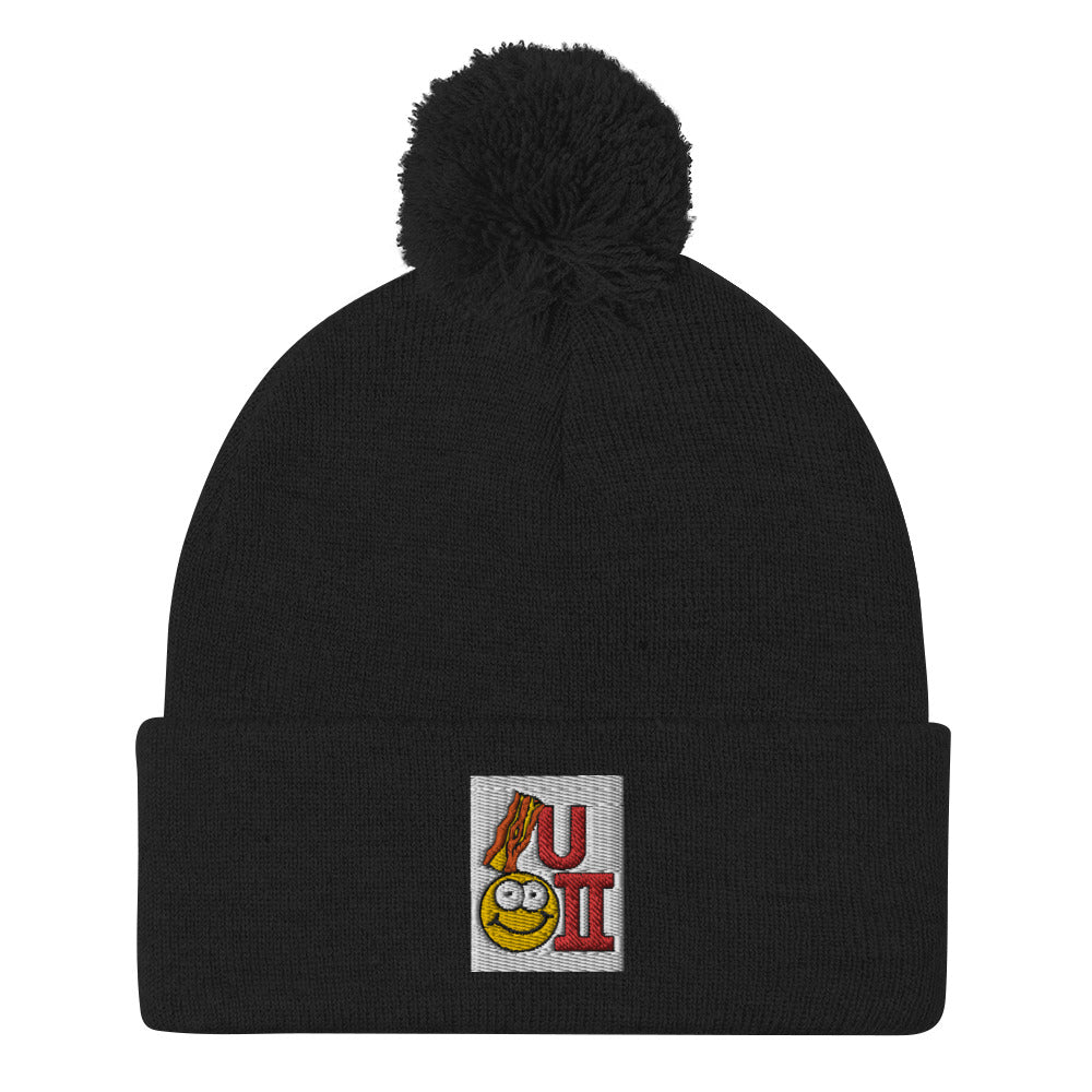 Bacon U Happy 2 Tuque / Beanie with POM-POM