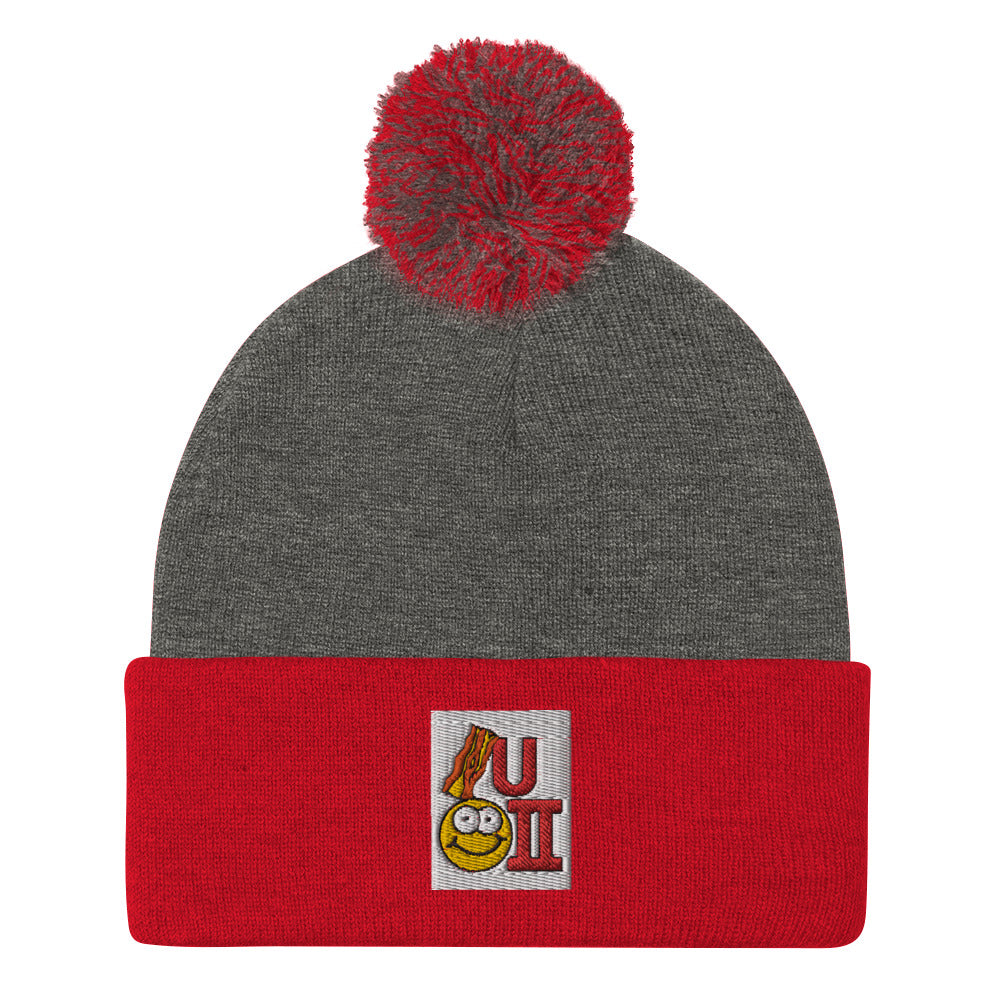 Bacon U Happy 2 Tuque / Beanie with POM-POM