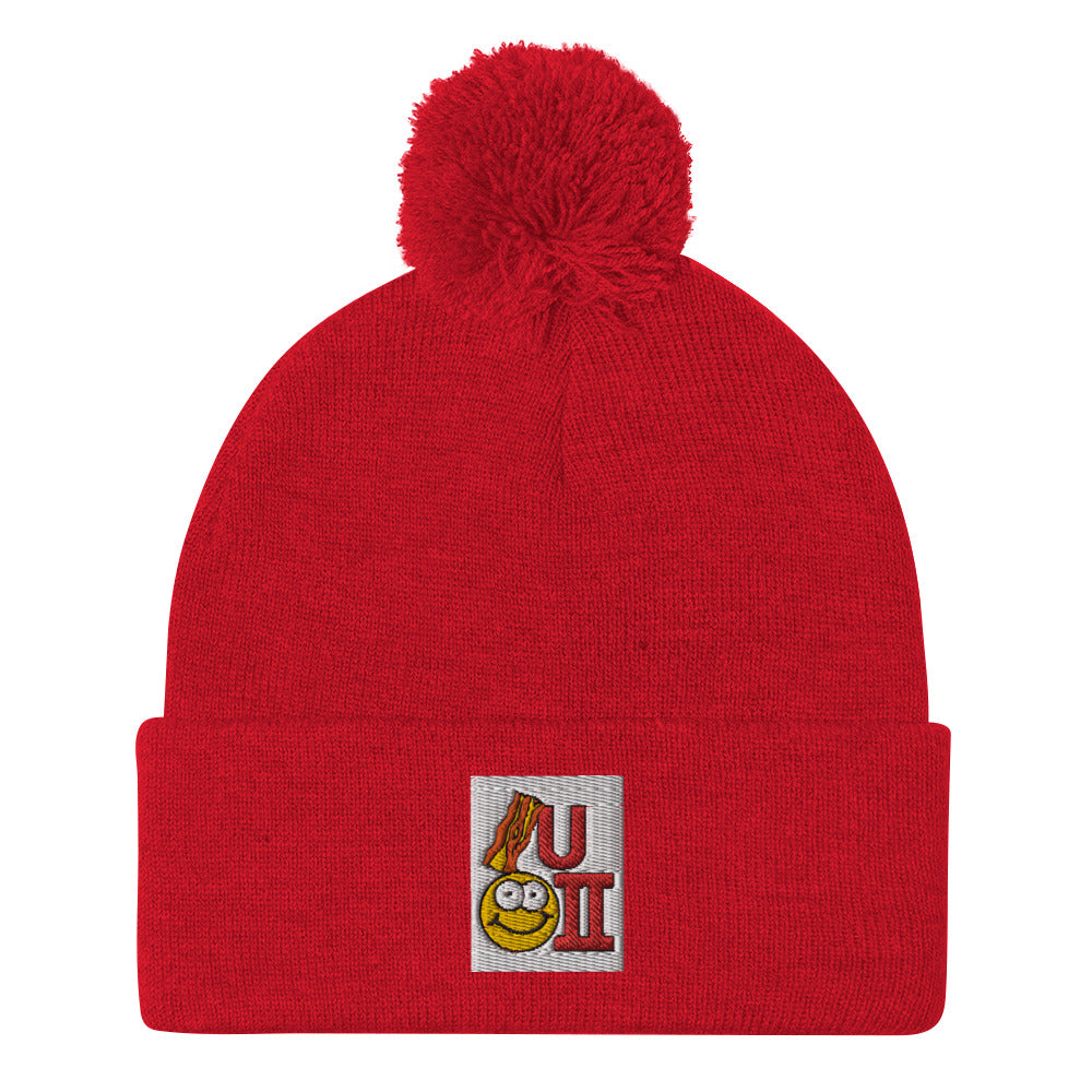 Bacon U Happy 2 Tuque / Beanie with POM-POM